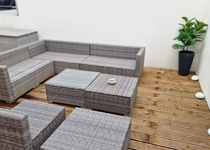 Auxbrg - 4 Zimmer, Xl Wasserbett, 65 Zoll Tv, Xl Terrasse 公寓